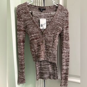 NWT F21 Brown 2 piece knit set